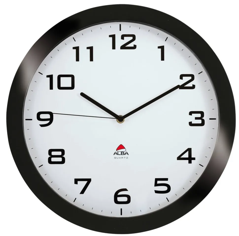 Alba Analoge Wandklok HORISSIMO N 38 x 5,5cm Zwart