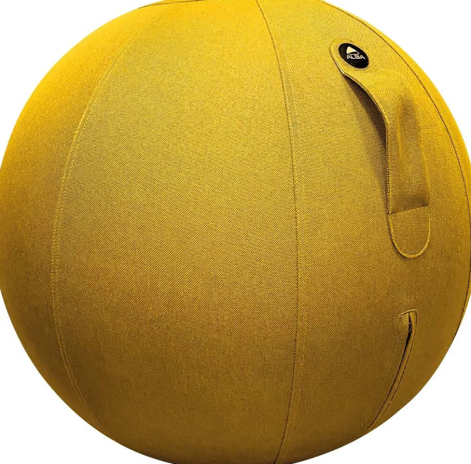 Alba Ergoball Ergonomische zitbal Stof Mosterd 120 kg MHBALL J 65 mm x 65 mm