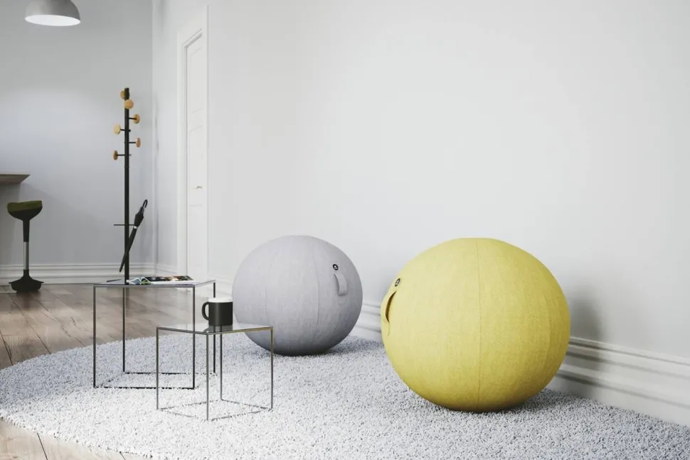Alba Ergoball Ergonomische zitbal Stof Mosterd 120 kg MHBALL J 65 mm x 65 mm