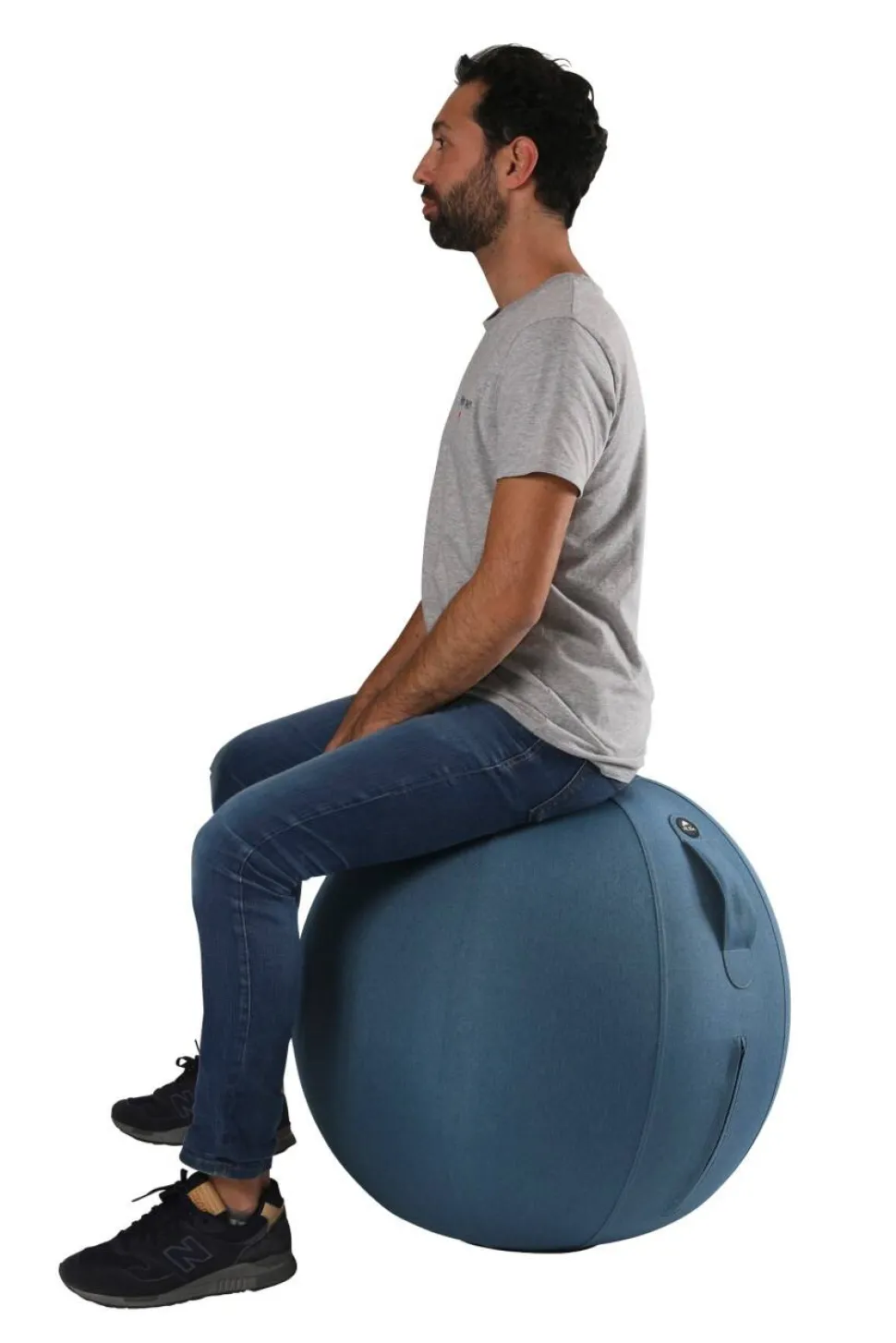 Alba Ergoball Ergonomische zitbal Stof Blauw 120 kg MHBALL B 65 mm x 65 mm