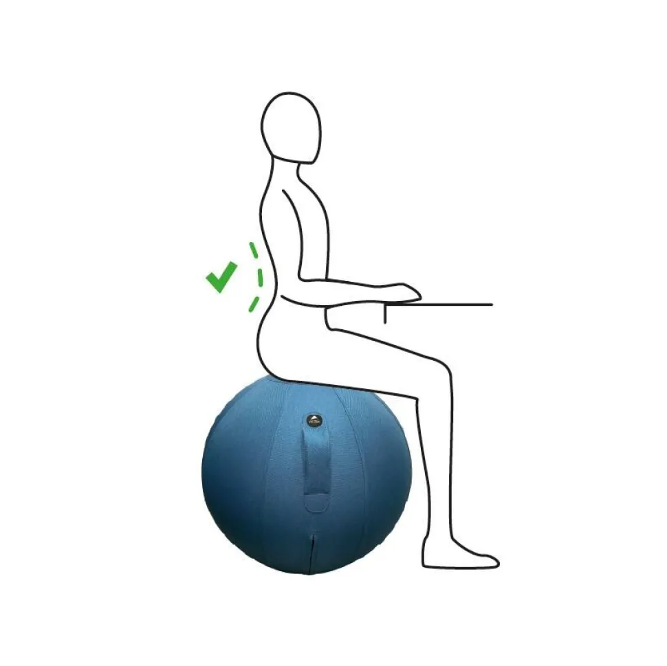 Alba Ergoball Ergonomische zitbal Stof Blauw 120 kg MHBALL B 65 mm x 65 mm