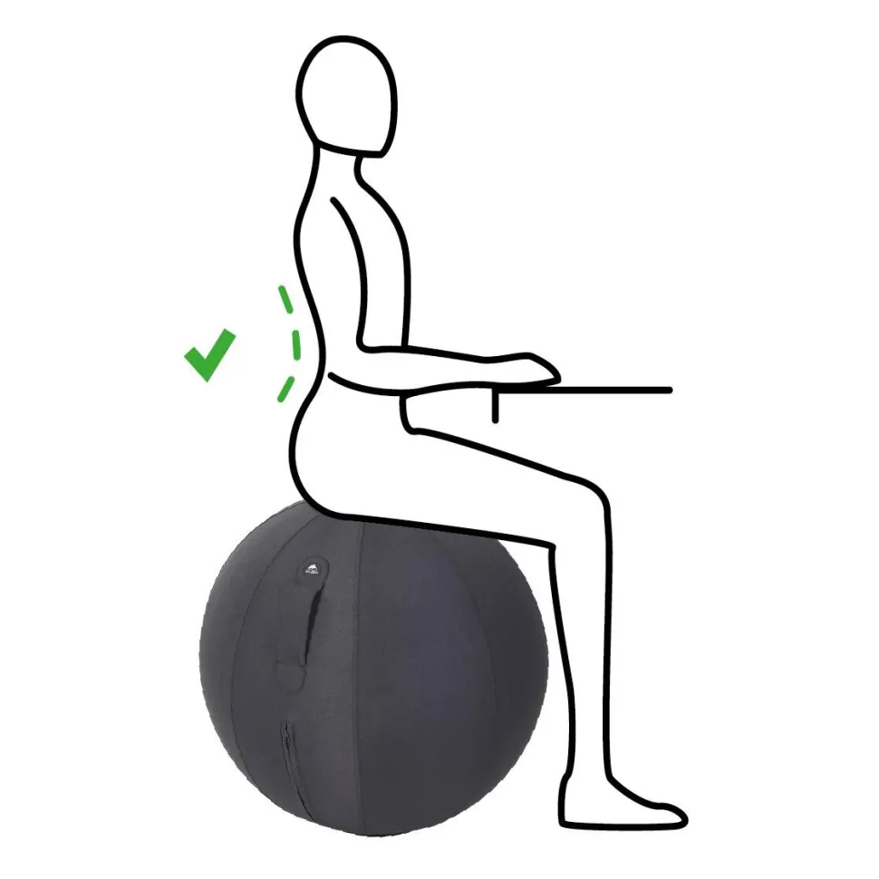 Alba Ergonomische zitbal MHBALL N Stof Zwart