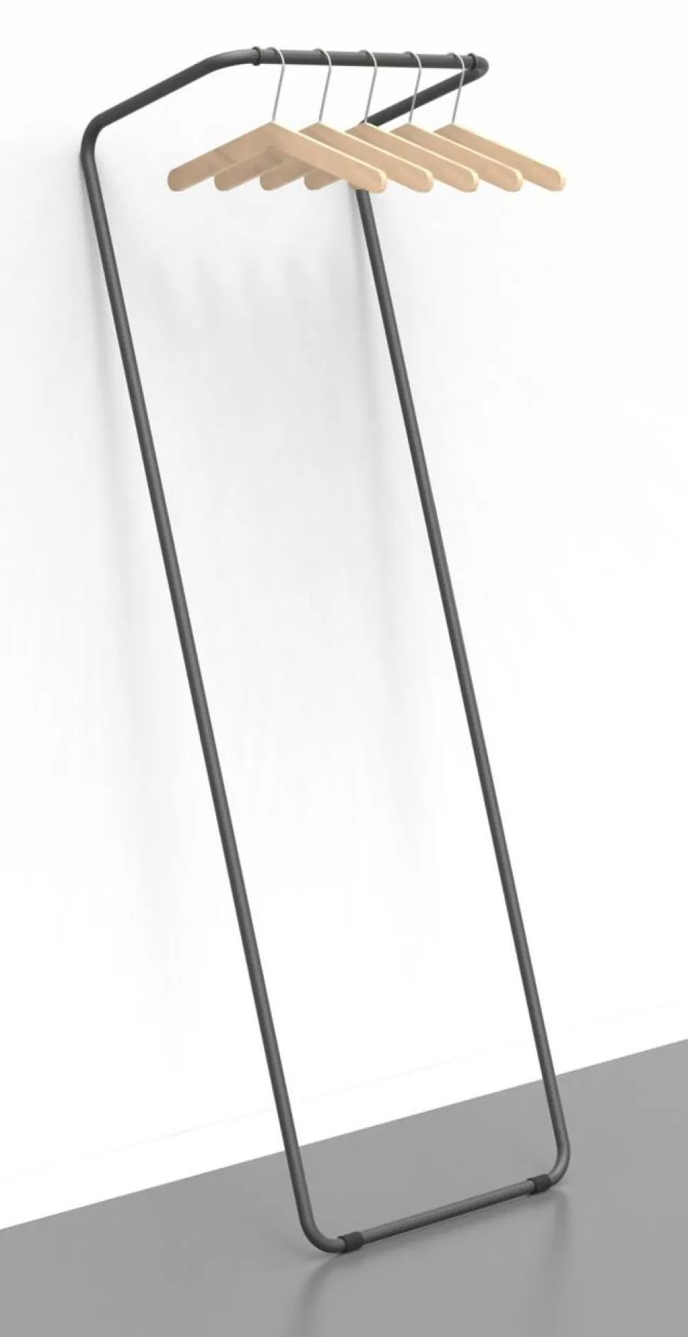 Alba Kledingrek Wall 520 x 320 x 1570 mm Staal Zwart