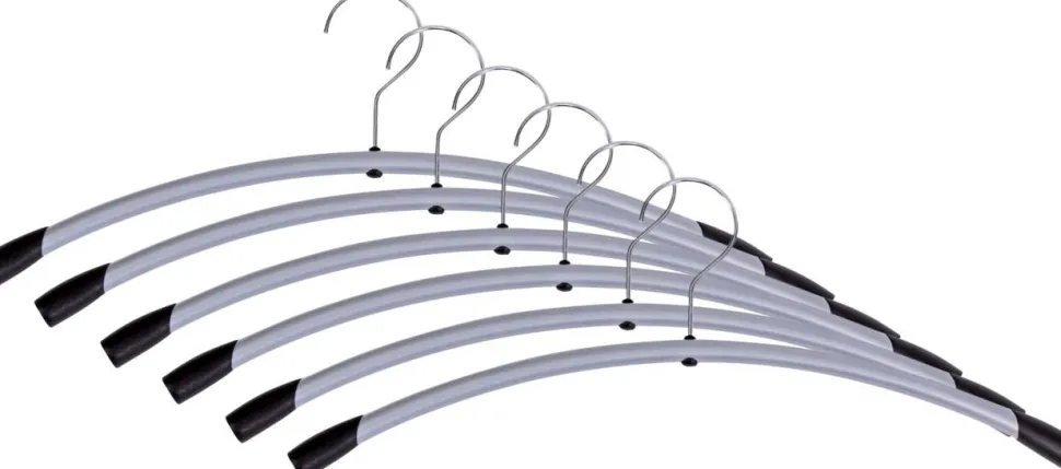 Alba Kleerhangers Grijs 450 x 220 mm 6 Stuks