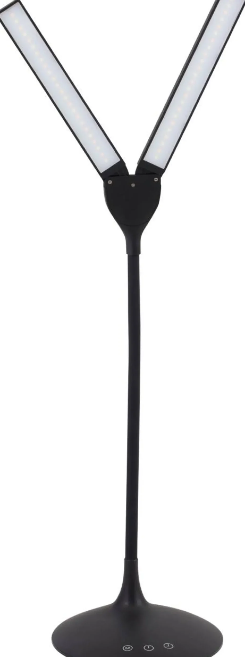 Alba LEDTWIN N Bureaulamp LED Zwart Batterij, USB 120 x 340 x 360 mm