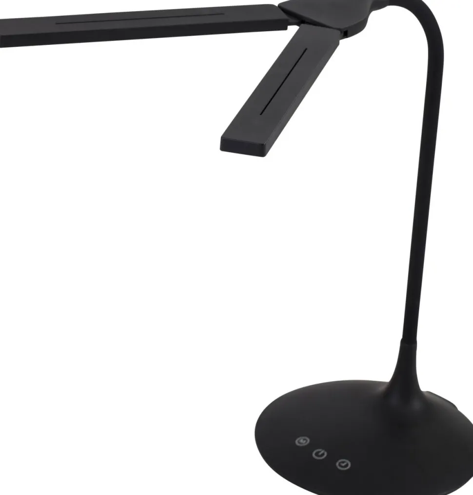 Alba LEDTWIN N Bureaulamp LED Zwart Batterij, USB 120 x 340 x 360 mm