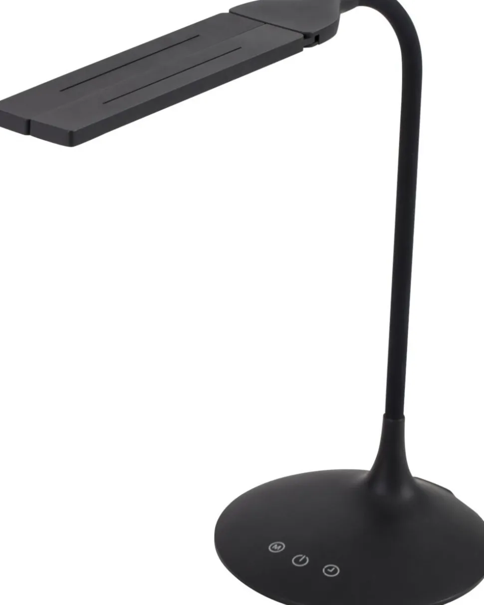 Alba LEDTWIN N Bureaulamp LED Zwart Batterij, USB 120 x 340 x 360 mm