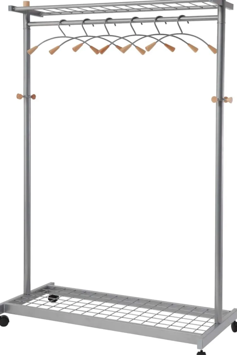 Alba Mobiele Kledingrek Lux6 1143 x 559 x 1.829 mm Staal, hout Zilver