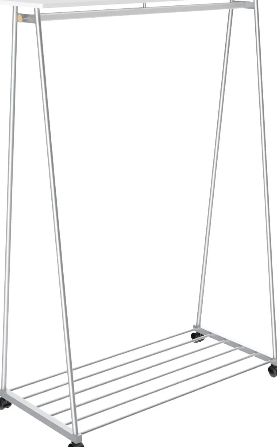 Alba Mobiele Kledingrek Oslo 1150 x 620 x 1780 mm Staal, hout Grijs