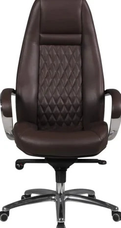 AMSTYLE AUSTIN Bureaustoel Permanent contact Vaste armleuning Hoogteverstelbaar Bruin Max. 120 kg SPM1.300 1300 x 680 x 700 mm