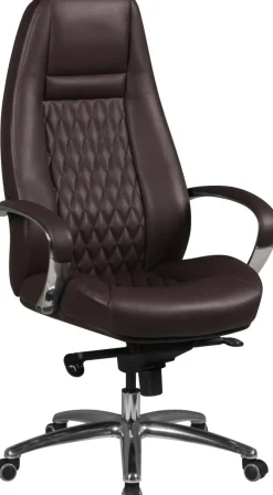 AMSTYLE AUSTIN Bureaustoel Permanent contact Vaste armleuning Hoogteverstelbaar Bruin Max. 120 kg SPM1.300 1300 x 680 x 700 mm