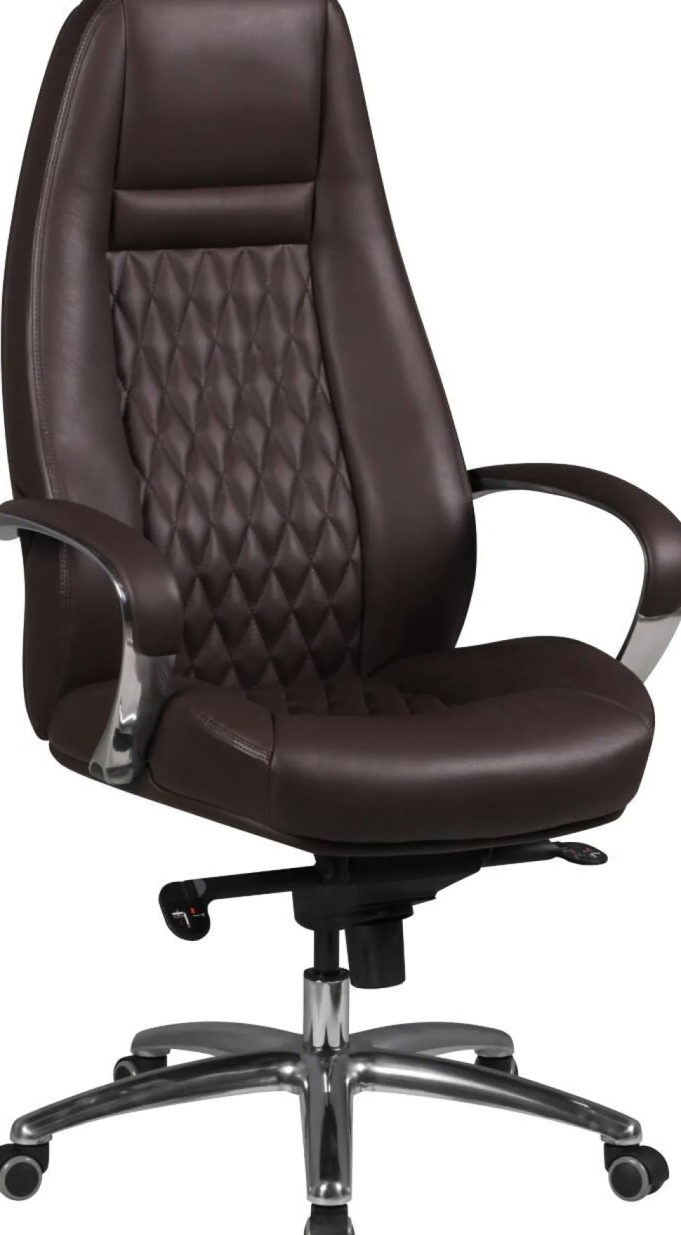 AMSTYLE AUSTIN Bureaustoel Permanent contact Vaste armleuning Hoogteverstelbaar Bruin Max. 120 kg SPM1.300 1300 x 680 x 700 mm