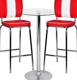AMSTYLE Bar Tafel SPM3.054 Zilver 60 x 60 x 105 cm