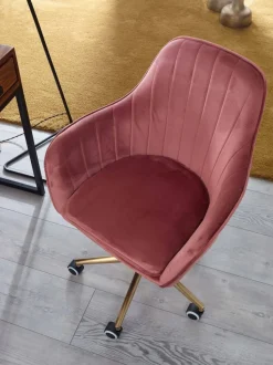 AMSTYLE Bureaustoel Basismechanisme Vaste armleuning Hoogteverstelbaar Roze Max. 120 kg SPM1.431 1050 x 540 x 540 mm