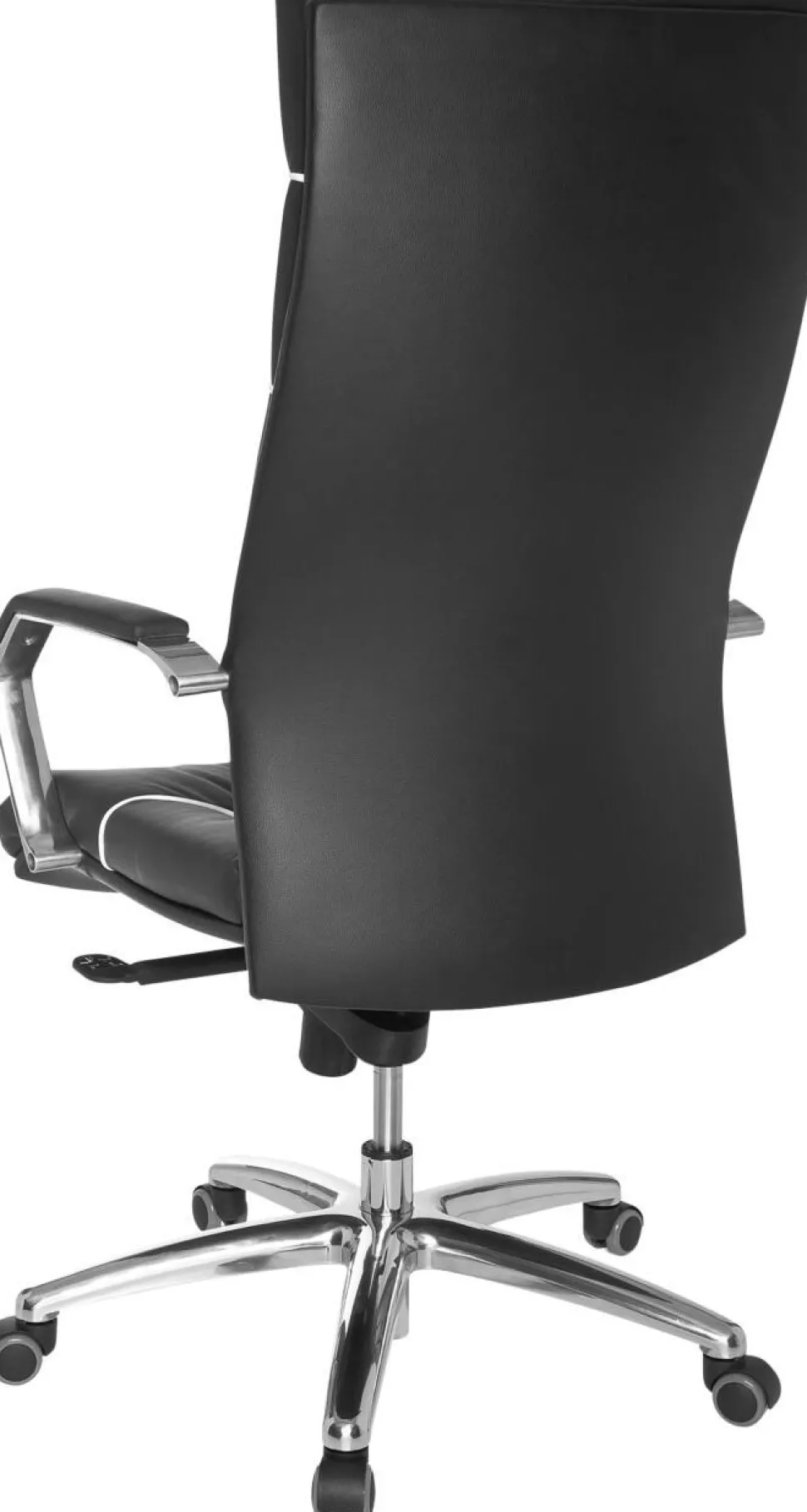 AMSTYLE Bureaustoel Permanent contact Vaste armleuning Hoogteverstelbaar Zwart Max. 120 kg SPM1.163 1260 x 60 x 550 mm