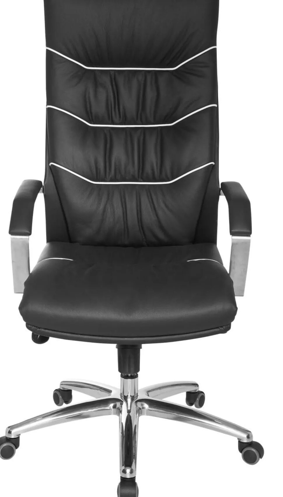 AMSTYLE Bureaustoel Permanent contact Vaste armleuning Hoogteverstelbaar Zwart Max. 120 kg SPM1.163 1260 x 60 x 550 mm