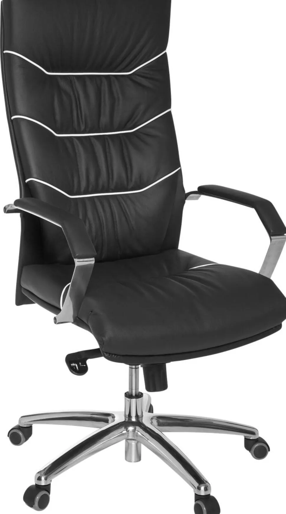 AMSTYLE Bureaustoel Permanent contact Vaste armleuning Hoogteverstelbaar Zwart Max. 120 kg SPM1.163 1260 x 60 x 550 mm