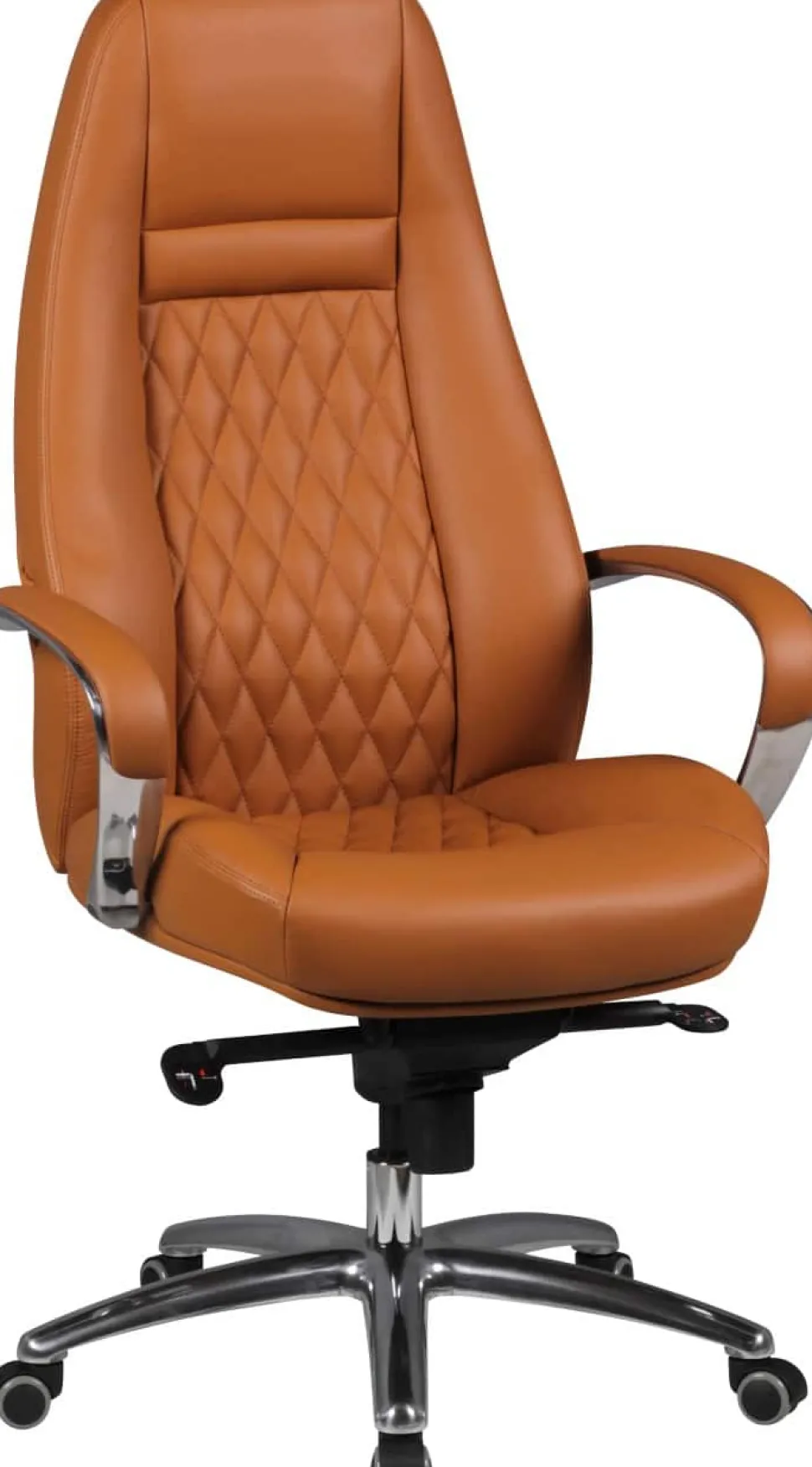 AMSTYLE Bureaustoel Permanent contact Vaste armleuning Hoogteverstelbaar Bruin Max. 120 kg SPM1.299 1300 x 680 x 680 mm
