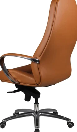 AMSTYLE Bureaustoel Permanent contact Vaste armleuning Hoogteverstelbaar Bruin Max. 120 kg SPM1.299 1300 x 680 x 680 mm