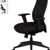 AMSTYLE Bureaustoel Synchroonmechanisme Hoogteverstelbaar Armleuning Zwart Max. 120 kg SPM1.275 1130 x 650 x 650 mm