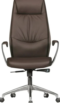 AMSTYLE Bureaustoel Synchroonmechanisme Vaste armleuning Hoogteverstelbaar Bruin Max. 120 kg SPM1.146 1270 x 670 x 580 mm