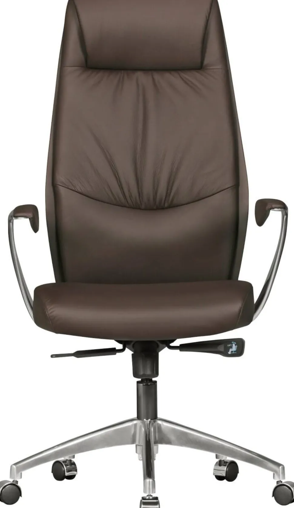 AMSTYLE Bureaustoel Synchroonmechanisme Vaste armleuning Hoogteverstelbaar Bruin Max. 120 kg SPM1.146 1270 x 670 x 580 mm