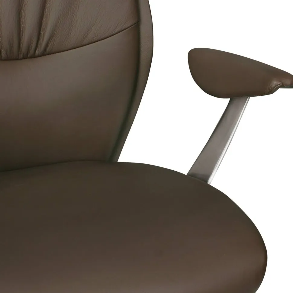 AMSTYLE Bureaustoel Synchroonmechanisme Vaste armleuning Hoogteverstelbaar Bruin Max. 120 kg SPM1.146 1270 x 670 x 580 mm