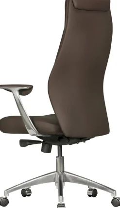 AMSTYLE Bureaustoel Synchroonmechanisme Vaste armleuning Hoogteverstelbaar Bruin Max. 120 kg SPM1.146 1270 x 670 x 580 mm