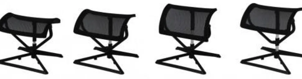 AMSTYLE Hoogteverstelbaar Voetensteun 430 x 330 x 460 mm Zwart