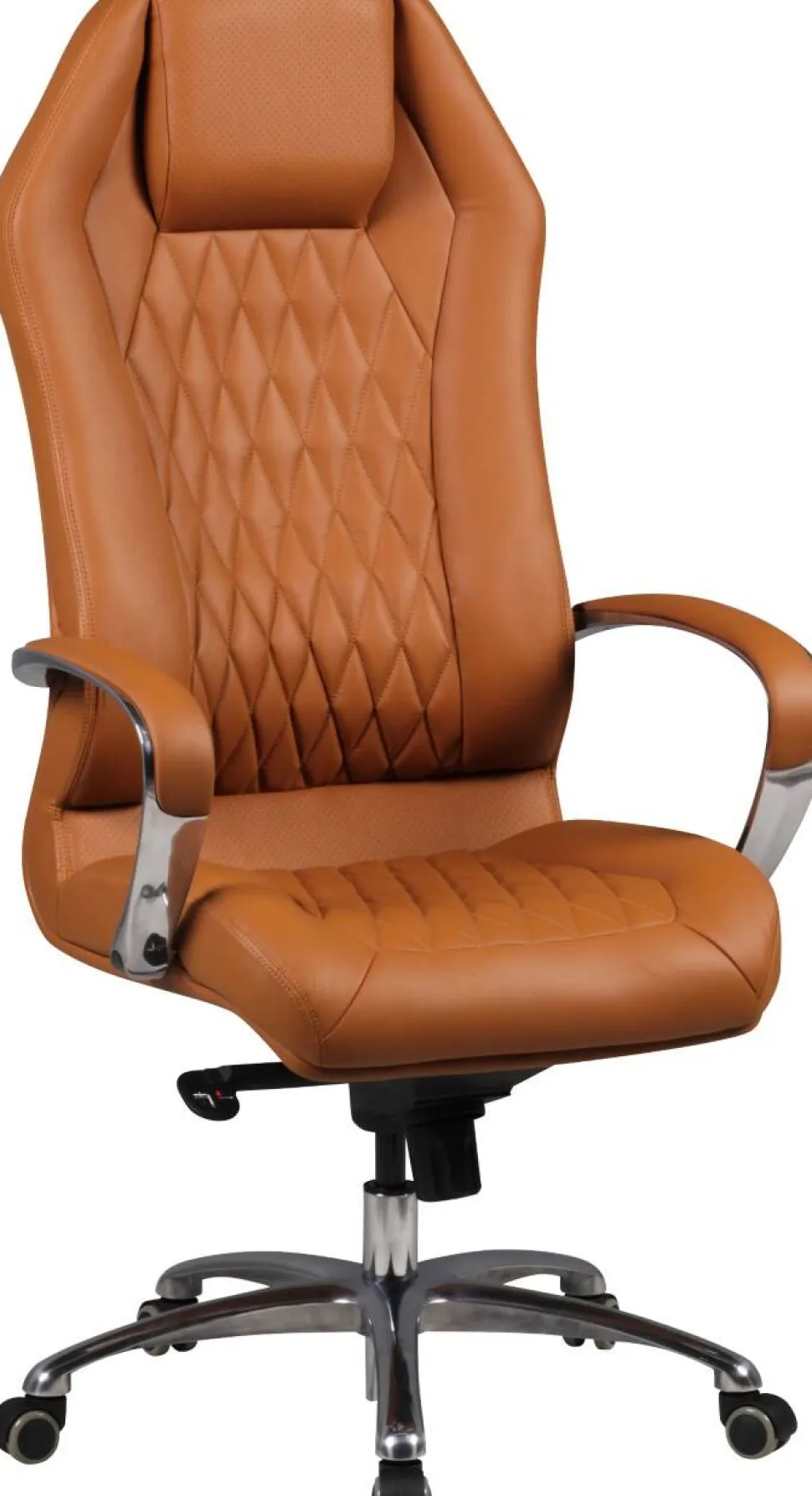 AMSTYLE MONTEREY Bureaustoel Permanent contact Vaste armleuning Hoogteverstelbaar Bruin Max. 120 kg SPM1.296 1360 x 670 x 700 mm
