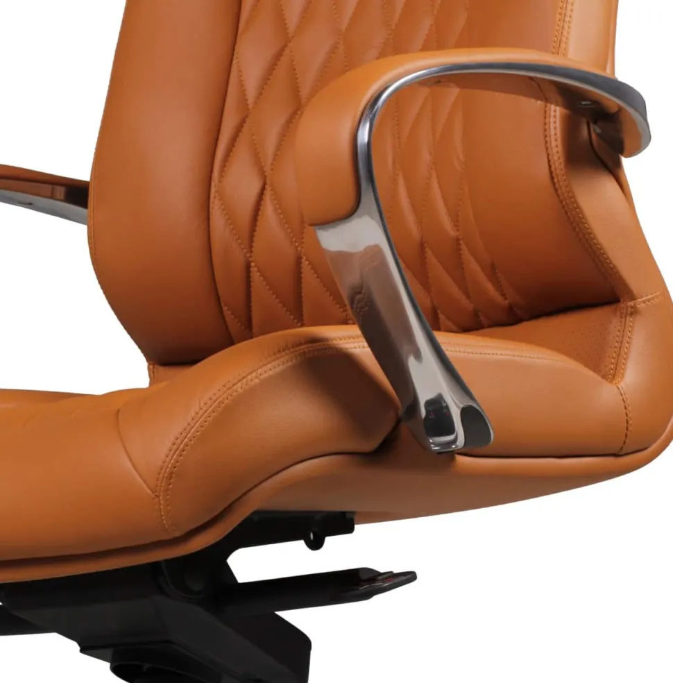 AMSTYLE MONTEREY Bureaustoel Permanent contact Vaste armleuning Hoogteverstelbaar Bruin Max. 120 kg SPM1.296 1360 x 670 x 700 mm
