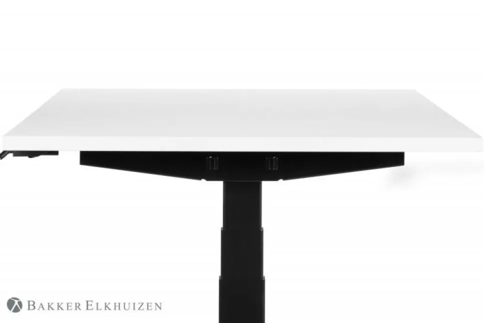 BakkerElkhuizen Work and Move Elektrisch Hoogteverstelbaar Zit-sta-bureau Rechthoekig Wit H-Frame 1.600 (B) x 700 (D) x 1.260 (H) mm Kunststof, spaanplaat, staal