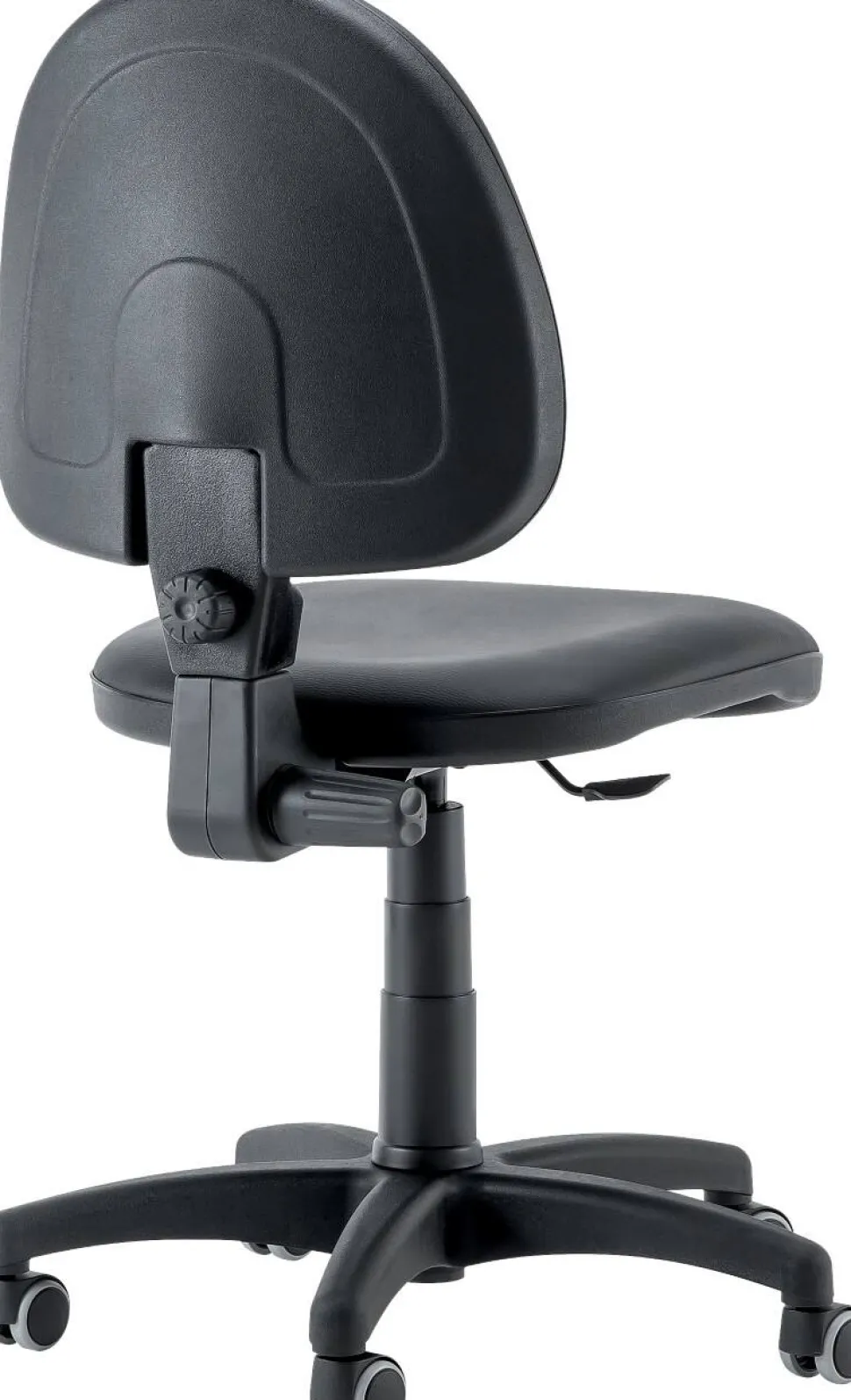 BE130 Stoel Permanent Contact Kunstleer Zonder armleuning Zwart 110 kg MOD. 111/CP 640 x 640 x 1.080 mm 5 Wieltjes