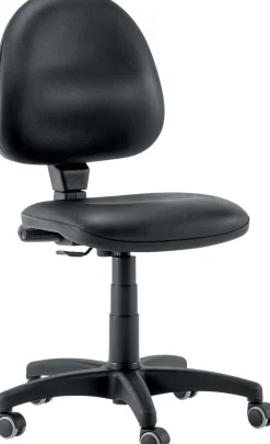 BE130 Stoel Permanent Contact Kunstleer Zonder armleuning Zwart 110 kg MOD. 111/CP 640 x 640 x 1.080 mm 5 Wieltjes