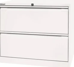 Bisley Archiefkast Staal 2 lades 800 x 622 x 711 mm Verkeerswit