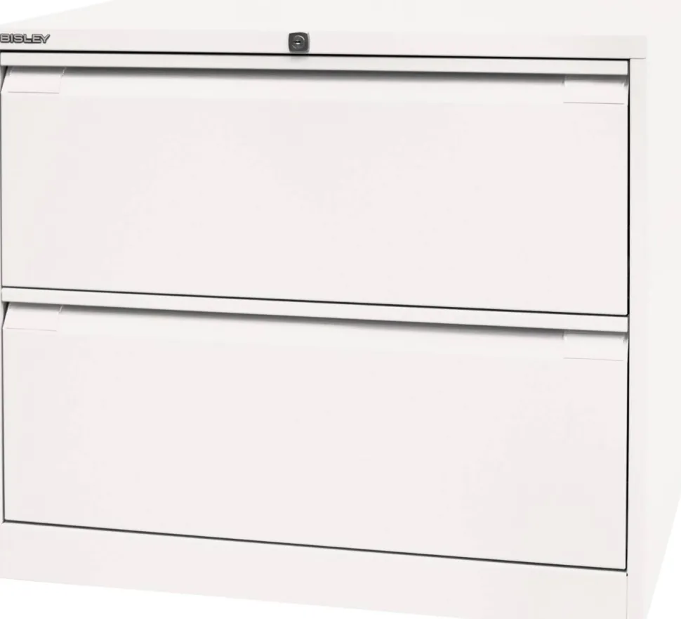 Bisley Archiefkast Staal 2 lades 800 x 622 x 711 mm Verkeerswit
