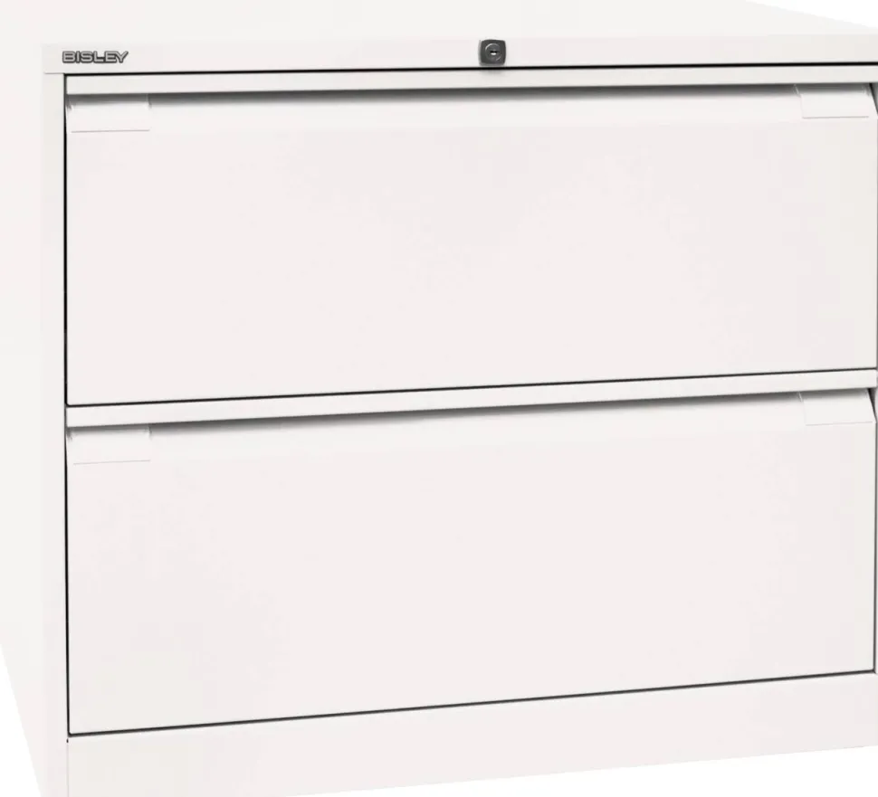 Bisley Archiefkast Staal 2 lades 800 x 622 x 711 mm Verkeerswit