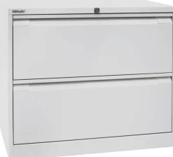 Bisley Archiefkast Staal 2 lades 800 x 622 x 711 mm Lichtgrijs