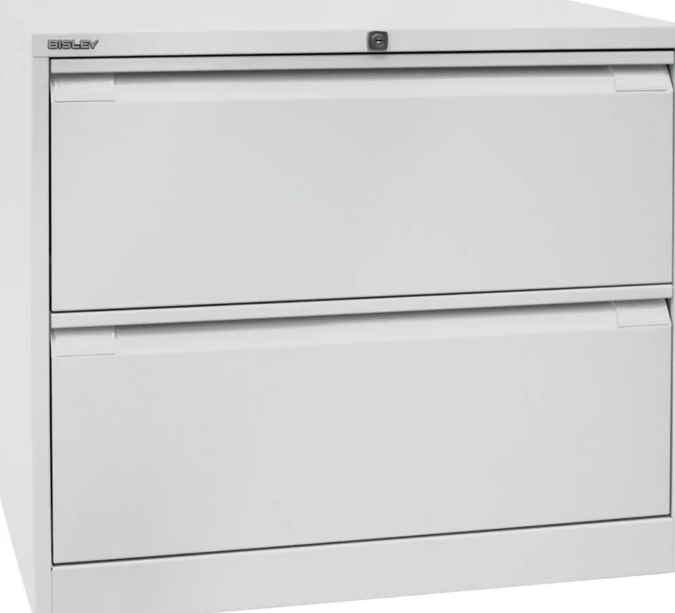 Bisley Archiefkast Staal 2 lades 800 x 622 x 711 mm Lichtgrijs