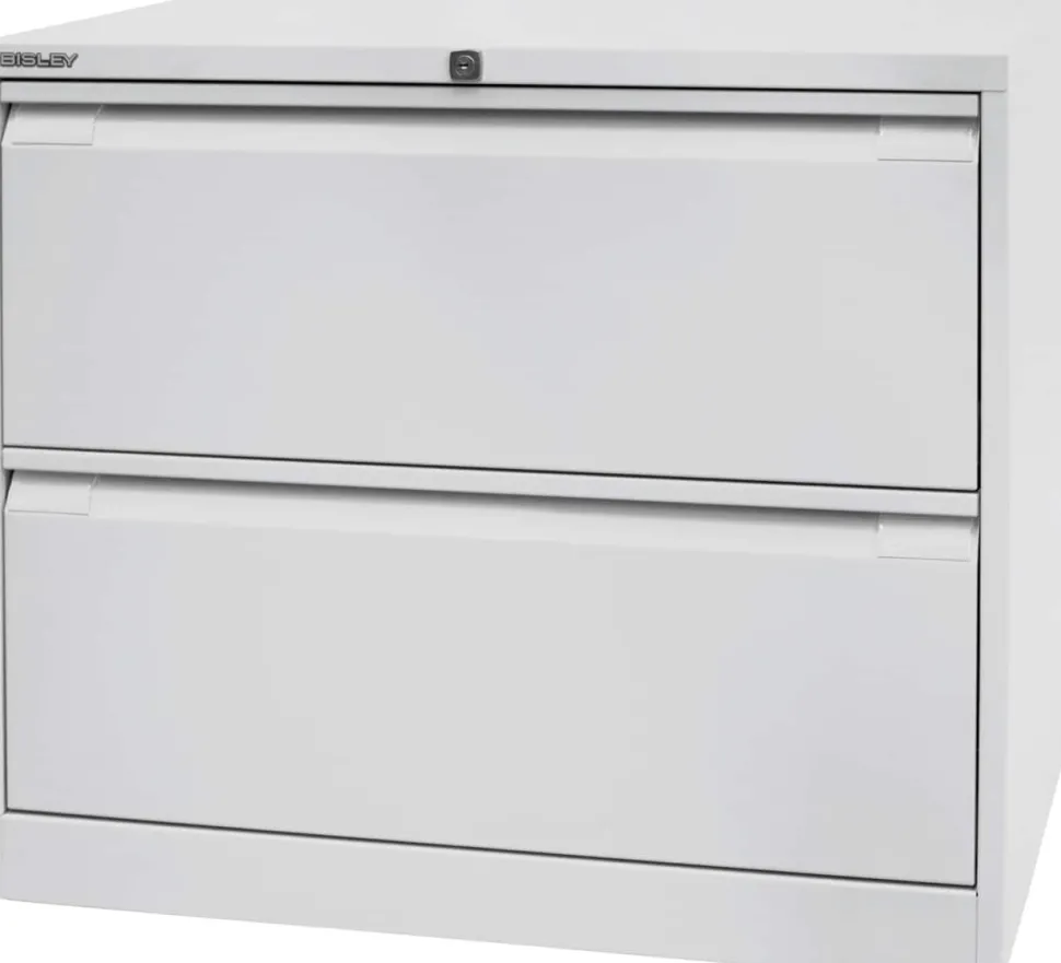 Bisley Archiefkast Staal 2 lades 800 x 622 x 711 mm Lichtgrijs