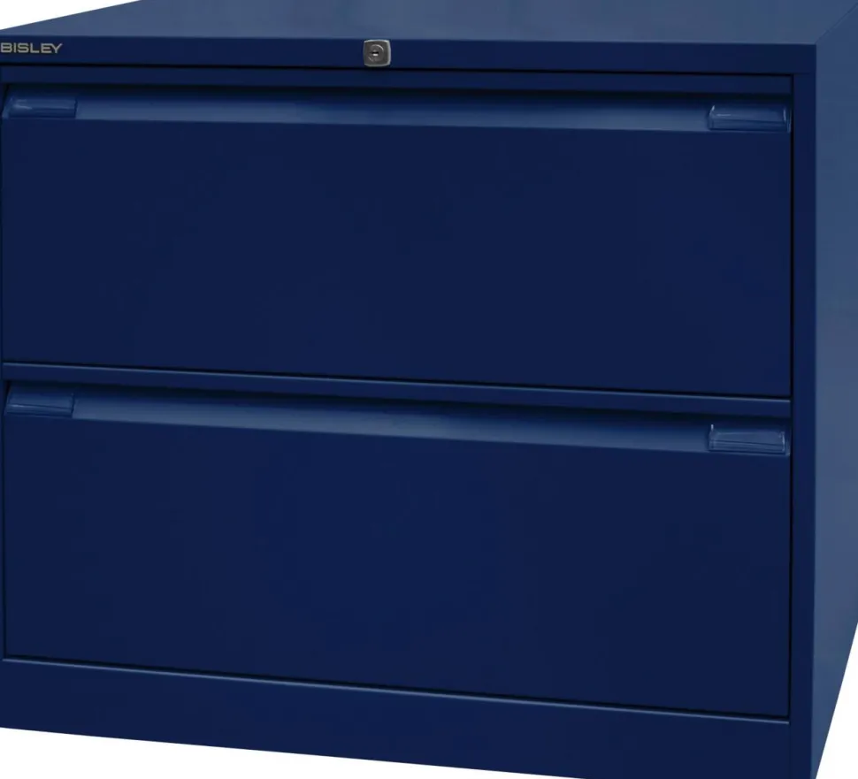 Bisley Archiefkast Staal 2 lades 800 x 622 x 711 mm Oxfordblauw