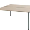 Bisley Bureautafel Quattro desk basic Eiken, Zilver Wit 1.600 x 1.640 x 740 mm fh
