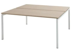 Bisley Bureautafel Quattro desk basic Eiken, wit 1.600 x 1.640 x 740 mm fh