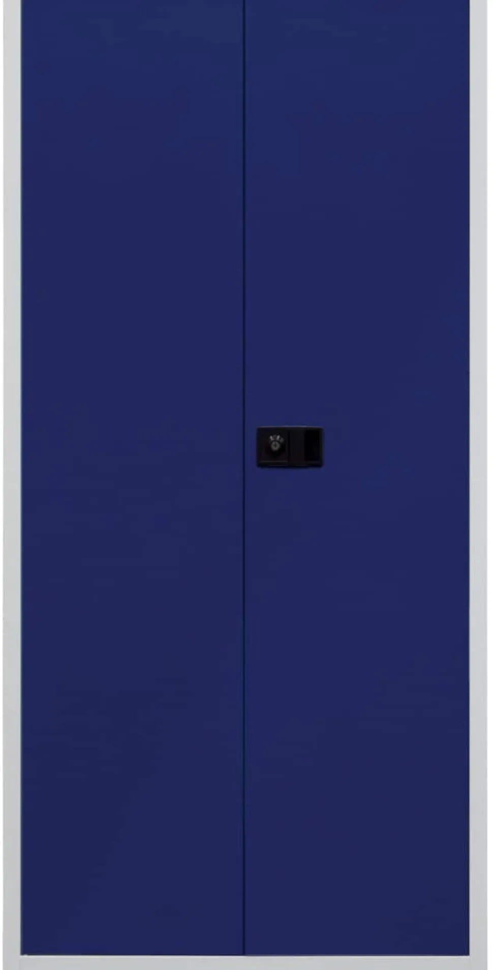 Bisley Draaideurkast Metaal 4 Planken Afsluitbaar 914 x 400 x 1.950 mm Lichtgrijs, oxfordblauw