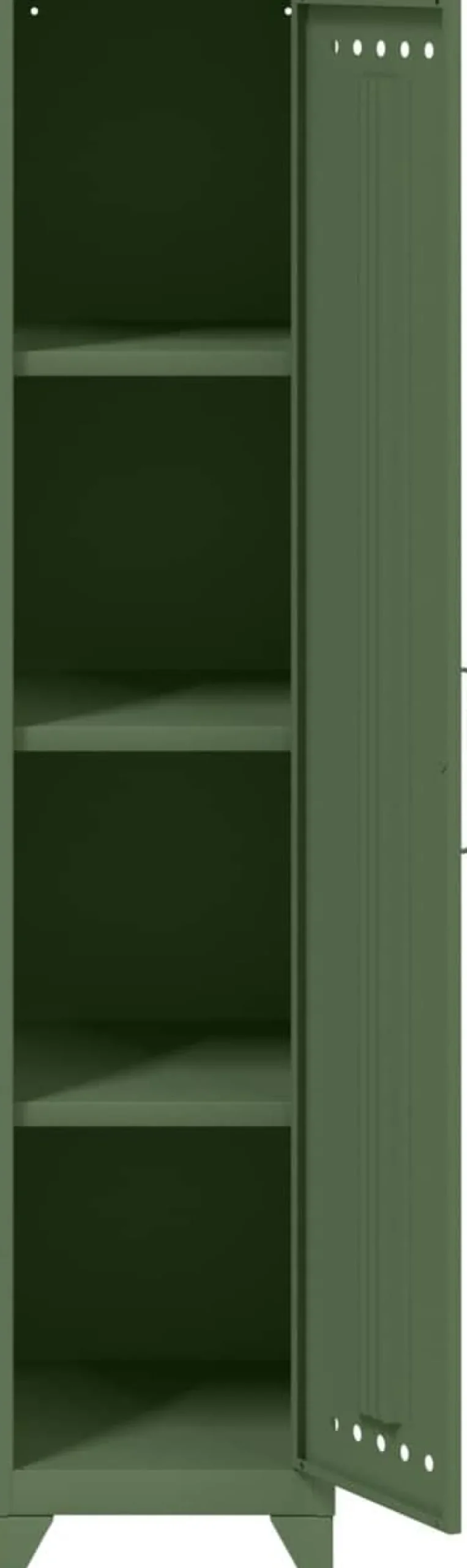 Bisley Fern Garderobekast Metaal Niet afsluitbaar 380 x 510 x 1.800 mm Olijfgroen