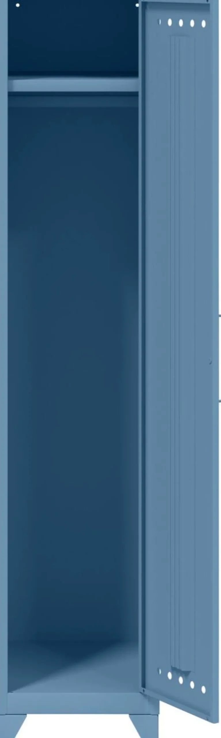 Bisley Fern Garderobekast Metaal 1 Plank 380 x 510 x 1.800 mm Blauw