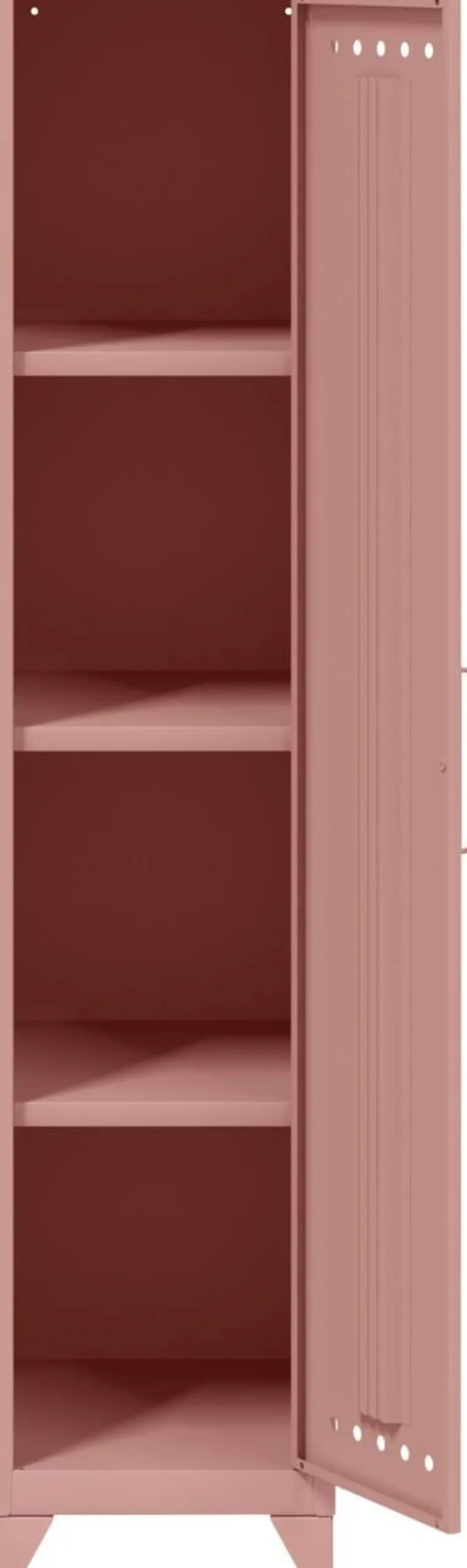 Bisley Fern Garderobekast Metaal 3 Planken 380 x 510 x 1.800 mm Pastelroze