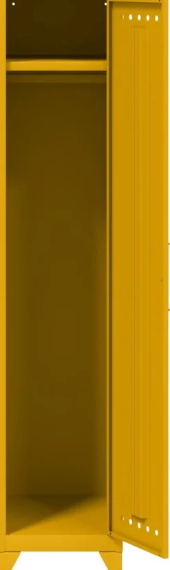 Bisley Fern Garderobekast Metaal Niet afsluitbaar 380 x 510 x 1.800 mm Zonnebloemgeel