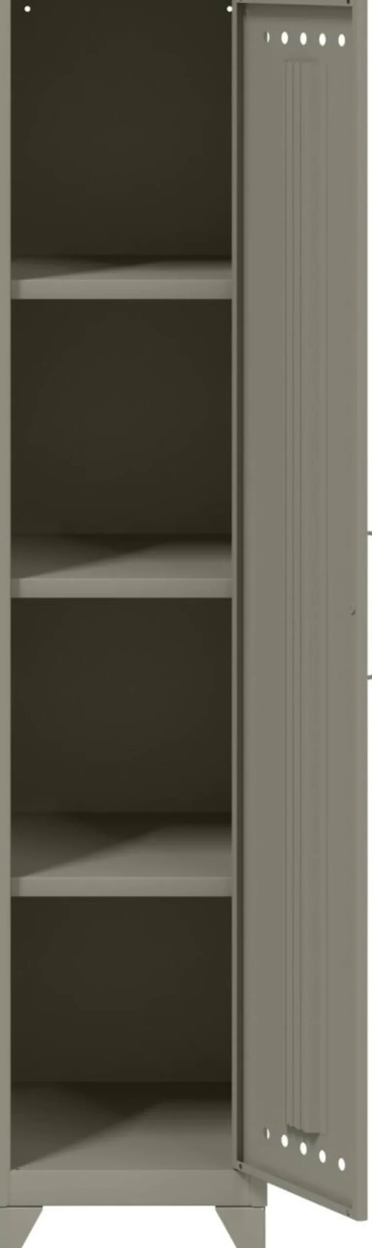 Bisley Fern Garderobekast Metaal 3 Planken 380 x 510 x 1.800 mm Lichtgrijs