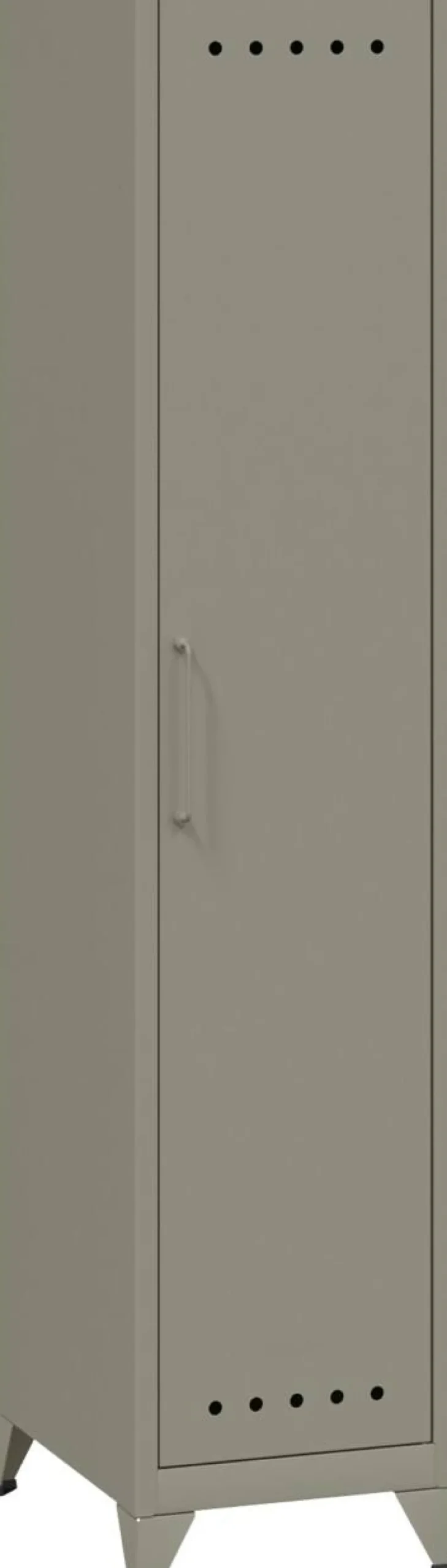 Bisley Fern Garderobekast Metaal 1 Plank 380 x 510 x 1.800 mm Lichtgrijs